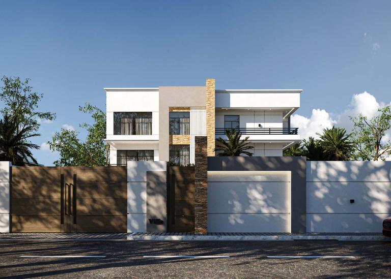 Villa di charme, facciata moderna